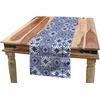 image:imageAmbesonne Floral Table Runner amp Placemats Abstract Clove Petals Digital Featured Vibrant Circular Essence Bouquet Design Set for Dining Table Decor Placemat 4 pcs  Runner 16x72 Petrol Blue TealViolet Blue Orange White