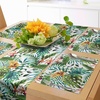 image:imageAmbesonne Floral Table Runner amp Placemats Abstract Clove Petals Digital Featured Vibrant Circular Essence Bouquet Design Set for Dining Table Decor Placemat 4 pcs  Runner 16x72 Petrol Blue TealPale Caramel Burgundy