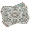 image:imageAmbesonne Floral Table Runner amp Placemats Abstract Clove Petals Digital Featured Vibrant Circular Essence Bouquet Design Set for Dining Table Decor Placemat 4 pcs  Runner 16x72 Petrol Blue TealPale Teal Pale Mustard