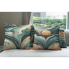 image:imageAmbesonne Flower Throw Pillow Cushion Cover Retro Romantic Rose Petal with Rain Water Drops Valentines Love Picture Decorative Square Accent Pillow Case 18 X 18 White and BlackJade Green and Amber