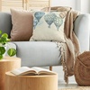 image:imageAmbesonne Flower Throw Pillow Cushion Cover Retro Romantic Rose Petal with Rain Water Drops Valentines Love Picture Decorative Square Accent Pillow Case 18 X 18 White and BlackGreen Blue