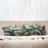 image:imageAmbesonne Flower Throw Pillow Cushion Cover Retro Romantic Rose Petal with Rain Water Drops Valentines Love Picture Decorative Square Accent Pillow Case 18 X 18 White and BlackJade Green and Amber