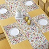 image:imageAmbesonne Horses Table Runner amp Placemats Classic Swedish Dalecarlian Coral Azure Blue Animals and Green Floral Arrangement Set for Dining Table Decor Placemat 4 pcs  Runner 16x72 Blue BurgundyRed Cream