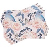 image:imageAmbesonne Horses Table Runner amp Placemats Classic Swedish Dalecarlian Coral Azure Blue Animals and Green Floral Arrangement Set for Dining Table Decor Placemat 4 pcs  Runner 16x72 Blue BurgundyBlue Pink