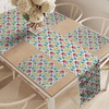image:imageAmbesonne Horses Table Runner amp Placemats Classic Swedish Dalecarlian Coral Azure Blue Animals and Green Floral Arrangement Set for Dining Table Decor Placemat 4 pcs  Runner 16x72 Blue BurgundyGreen Blue Pink