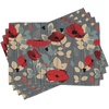 image:imageAmbesonne Horses Table Runner amp Placemats Classic Swedish Dalecarlian Coral Azure Blue Animals and Green Floral Arrangement Set for Dining Table Decor Placemat 4 pcs  Runner 16x72 Blue BurgundyBeige Grey