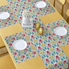 image:imageAmbesonne Horses Table Runner amp Placemats Classic Swedish Dalecarlian Coral Azure Blue Animals and Green Floral Arrangement Set for Dining Table Decor Placemat 4 pcs  Runner 16x72 Blue BurgundyGreen Blue Pink