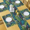 image:imageAmbesonne Horses Table Runner amp Placemats Classic Swedish Dalecarlian Coral Azure Blue Animals and Green Floral Arrangement Set for Dining Table Decor Placemat 4 pcs  Runner 16x72 Blue BurgundyBlue Teal