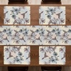 image:imageAmbesonne Horses Table Runner amp Placemats Classic Swedish Dalecarlian Coral Azure Blue Animals and Green Floral Arrangement Set for Dining Table Decor Placemat 4 pcs  Runner 16x72 Blue BurgundyTeal Brown