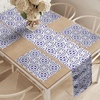 image:imageAmbesonne Horses Table Runner amp Placemats Classic Swedish Dalecarlian Coral Azure Blue Animals and Green Floral Arrangement Set for Dining Table Decor Placemat 4 pcs  Runner 16x72 Blue BurgundyViolet Blue