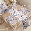 image:imageAmbesonne Horses Table Runner amp Placemats Classic Swedish Dalecarlian Coral Azure Blue Animals and Green Floral Arrangement Set for Dining Table Decor Placemat 4 pcs  Runner 16x72 Blue BurgundyBlue Pink