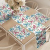 image:imageAmbesonne Horses Table Runner amp Placemats Classic Swedish Dalecarlian Coral Azure Blue Animals and Green Floral Arrangement Set for Dining Table Decor Placemat 4 pcs  Runner 16x72 Blue BurgundyBlue Burgundy
