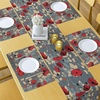 image:imageAmbesonne Horses Table Runner amp Placemats Classic Swedish Dalecarlian Coral Azure Blue Animals and Green Floral Arrangement Set for Dining Table Decor Placemat 4 pcs  Runner 16x72 Blue BurgundyBeige Grey
