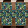 image:imageAmbesonne Horses Table Runner amp Placemats Classic Swedish Dalecarlian Coral Azure Blue Animals and Green Floral Arrangement Set for Dining Table Decor Placemat 4 pcs  Runner 16x72 Blue BurgundyBlue Teal
