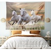 image:imageAmbesonne Horses Tapestry Stallion Horses Running on a Mystic Sky Background Male Champions Print Wide Wall Hanging for Bedroom Living Room Dorm 80 X 60 White Orange