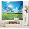 image:imageAmbesonne Landscape Tapestry Spring Landscape with Meadow by The Mountain and Sky Vivid Nature Print Home Wide Wall Hanging for Bedroom Living Room Dorm 60 X 40 Aqua GreenAqua Green
