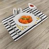 image:imageAmbesonne Live Laugh Love Place Mats Set of 4 Romantic Design Hand Drawn Stripes and Calligraphic Text Washable Fabric Placemats for Dining Table Standard Size White Yellow