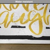 image:imageAmbesonne Live Laugh Love Place Mats Set of 4 Romantic Design Hand Drawn Stripes and Calligraphic Text Washable Fabric Placemats for Dining Table Standard Size White Yellow