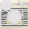 image:imageAmbesonne Live Laugh Love Place Mats Set of 4 Romantic Design Hand Drawn Stripes and Calligraphic Text Washable Fabric Placemats for Dining Table Standard Size White Yellow