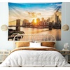 image:imageAmbesonne New York Tapestry Cityscape of Brooklyn Bridge and Manhattan River Center of Culture Photo Wide Wall Hanging for Bedroom Living Room Dorm 80 X 60 Green Yellow