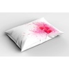 image:imageAmbesonne Romantic Pillow Sham Set of 2 Valentines Day Themed Hearts Floral Arrangement Amour Illustration Quality Microfiber Bedding Item for All Seasons 36 x 20 Pink White