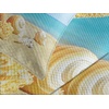 image:imageAmbesonne Seashells Bedspread Set Summer Beach Theme and Sand with Rays in The Sky Clouds Seaside Marine 3 Piece Decorative Bedding Coverlet and 2 Pillow Shams Queen Size Aqua Ivory Mustard