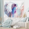 image:imageAmbesonne Tribal Tapestry Girl Smoking Traditional Clothes Abstract Watercolor Background Illustration Wide Wall Hanging for Bedroom Living Room Dorm 60 X 40 Multicolor Purple