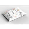 image:imageAmbesonne Xo Pillow Sham Set of 2 Love You Hugs Kisses Watercolor Splashes Heart Valentines Art Quality Microfiber Bedding Item for All Seasons 30 x 20 Mint Green