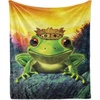image:imageAmbesonne Animal Soft Flannel Fleece Throw Blanket Frog Prince with Golden Yellow Crown on Rocks Soul Mates Illustration Cozy Plush for Indoor and Outdoor Use 60 x 80 Yellow GreenYellow Green