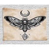 image:imageAmbesonne Fantasy Tapestry Dead Head Hawk Moth Luna and Stone Magic Skull Illustration Wide Wall Hanging for Bedroom Living Room Dorm 80 X 60 Black Beige
