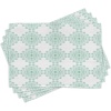 image:imageAmbesonne Floral Place Mats Set of 4 Abstract Horizontal Lines Geometric Bold Thin Stripes Ocean Themed Illustration Washable Fabric Placemats for Dining Table Standard Size Seafoam White