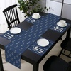 image:imageAmbesonne Floral Table Runner amp Placemats Abstract Clove Petals Digital Featured Vibrant Circular Essence Bouquet Design Set for Dining Table Decor Placemat 4 pcs  Runner 16x72 Petrol Blue TealWhite Blue