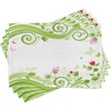 image:imageAmbesonne Green Flower Place Mats Set of 4 Blossoming Abstract Elements Swirls Springtime Foliage Illustration Washable Fabric Placemats for Dining Room Kitchen Table Decor Lime Green Pink Red