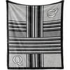 image:imageAmbesonne Initial Q Throw Blanket Monochrome Style Lines and Stripes Old Vintage Look Classic Geometry Flannel Fleece Accent Piece Soft Couch Cover for Adults 50 x 70 Charcoal Grey and White