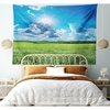 image:imageAmbesonne Landscape Tapestry Spring Landscape with Meadow by The Mountain and Sky Vivid Nature Print Home Wide Wall Hanging for Bedroom Living Room Dorm 60 X 40 Aqua GreenAqua Green