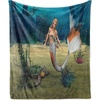 image:imageAmbesonne Mermaid Soft Flannel Fleece Throw Blanket Digital Render of Mermaid Turtle Fantasy World in Ocean Under The Sea Art Cozy Plush for Indoor and Outdoor Use 70 x 90 Pastel GreenPastel Green