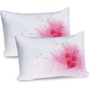 image:imageAmbesonne Romantic Pillow Sham Set of 2 Valentines Day Themed Hearts Floral Arrangement Amour Illustration Quality Microfiber Bedding Item for All Seasons 36 x 20 Pink White