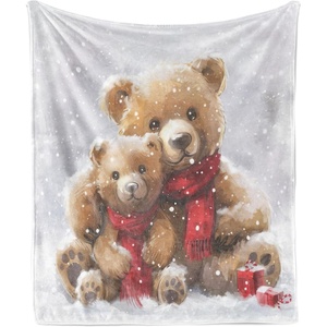 image:imageAmbesonne Christmas Throw Blanket Xmas Ornate Arrange with Pinecones Berries and Flowers Vintage Print Flannel Fleece Accent Piece Soft Couch Cover for Adults 50 x 70 Coral Brown and CoconutOff White Tan Dark Pink