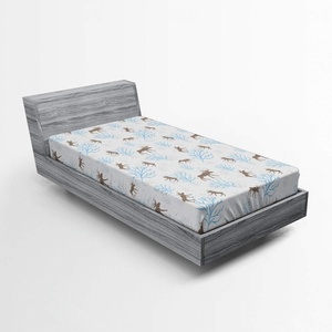 image:imageAmbesonne Floral Art Fitted Sheet Set Modern Scandi Flowers Leaves on Tartan Plaid Back Butterfly Valentine 2 Pack Comfortable Bedding AllRound Elastic Pocket Twin Size Blush White Grey PinkBrown Blue