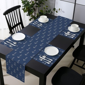 image:imageAmbesonne Floral Table Runner amp Placemats Abstract Clove Petals Digital Featured Vibrant Circular Essence Bouquet Design Set for Dining Table Decor Placemat 4 pcs  Runner 16x72 Petrol Blue TealWhite Blue