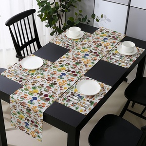image:imageAmbesonne Floral Table Runner amp Placemats Abstract Clove Petals Digital Featured Vibrant Circular Essence Bouquet Design Set for Dining Table Decor Placemat 4 pcs  Runner 16x72 Petrol Blue TealMulti Color