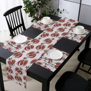 image:imageAmbesonne Floral Table Runner amp Placemats Abstract Clove Petals Digital Featured Vibrant Circular Essence Bouquet Design Set for Dining Table Decor Placemat 4 pcs  Runner 16x72 Petrol Blue TealRed Umber Rose