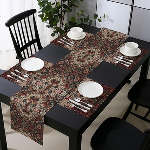 image:imageAmbesonne Horses Table Runner amp Placemats Classic Swedish Dalecarlian Coral Azure Blue Animals and Green Floral Arrangement Set for Dining Table Decor Placemat 4 pcs  Runner 16x72 Blue BurgundyRuby Laurel Green and Camel