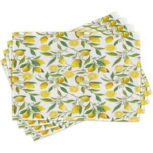 image:imageAmbesonne Nature Place Mats Set of 4 Exotic Lemon Tree Branches Yummy Delicious Kitchen Gardening Design Washable Fabric Placemats for Dining Table Standard Size Fern Green