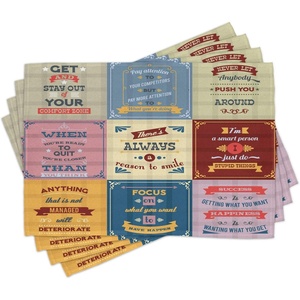 image:imageAmbesonne Saying Place Mats Set of 4 Words Pattern Success with Positive Attitude Themed Art Print Washable Fabric Placemats for Dining Table Standard Size Yellow Pink