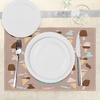 image:imageAmbesonne Anime Place Mats Set of 4 Japanese Kokeshi Summer Doll Illustration with Yummy Ice Cream and Candies Washable Fabric Placemats for Dining Room Kitchen Table Decor Multicolor