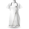 image:imageAmbesonne Bridal Apron Tale Ending of a Love Story Cartoon Sketchy Bride with Flowers Image Unisex Kitchen Bib with Adjustable Neck for Cooking Gardening Adult Size Black White