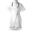image:imageAmbesonne Bridal Apron Tale Ending of a Love Story Cartoon Sketchy Bride with Flowers Image Unisex Kitchen Bib with Adjustable Neck for Cooking Gardening Adult Size Black White