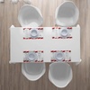 image:imageAmbesonne Candy Cane Place Mats Set of 4 Horizontal Borders Frame with Red and White Sweetie Pattern in Abstract Style Washable Fabric Placemats for Dining Room Kitchen Table Decor Red White