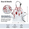 image:imageAmbesonne Christmas Apron Traditional Design Holly Berry Branches Snow and Bokeh Effect Print Unisex Kitchen Bib with Adjustable Neck for Cooking Gardening Adult Size White and Red